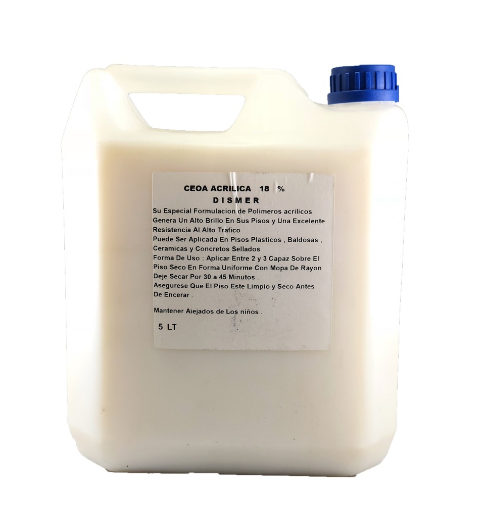 Cera Incolora Acrílica 18% 5lt