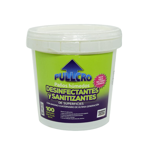 Balde C/ Paños Desinfectantes 30x30 100 Paños