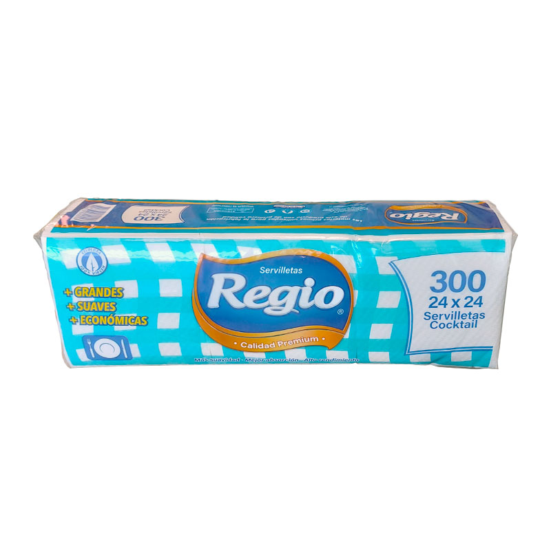 Servilleta Coctel 24x24 Regio (12x300u)