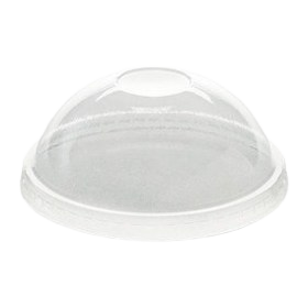 Tapa PS Transp. Domo Con Hoyo Vaso 12-20oz Tugou (1000u)