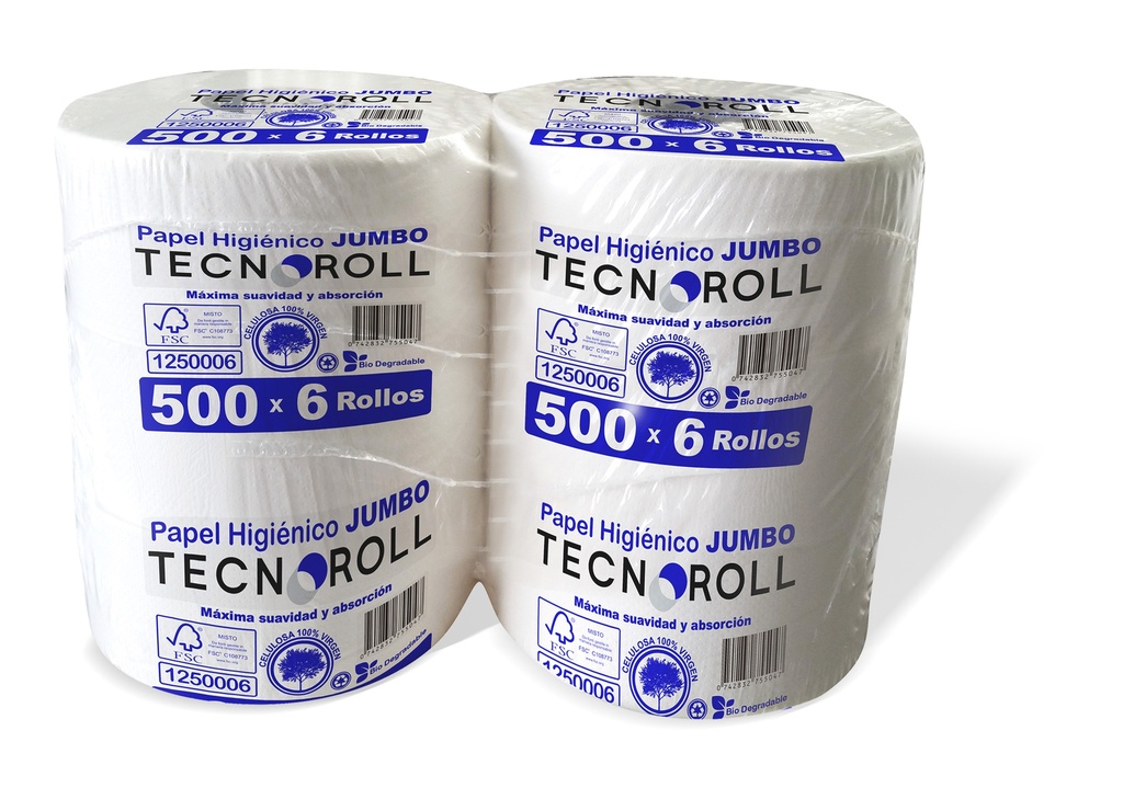 Pack Higiénico HS Extra Blanco TECNOROLL 500mt (6u)