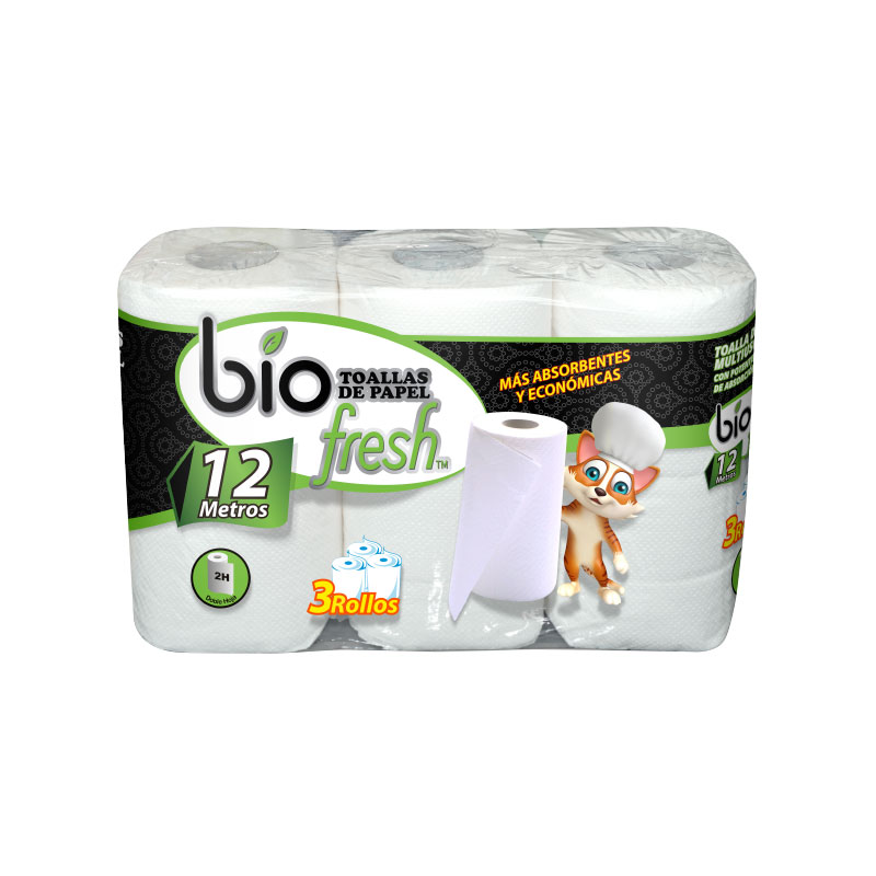 Toalla Cocina HS 12.6mt BioFresh (8x3u)
