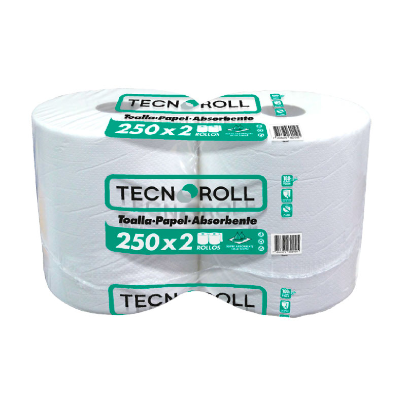 Toalla Extra Blanca Jumbo SH 250mt Tecnoroll (2u)