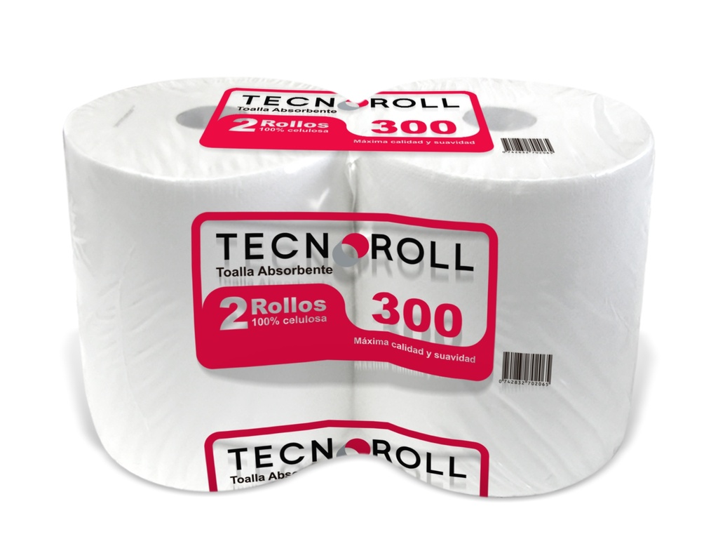 Toalla Blanca Jumbo HS 300mt Tecnoroll (2u)