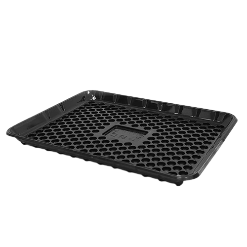 Bandeja PET Negra Alveolar 238x181x19mm (1x400)