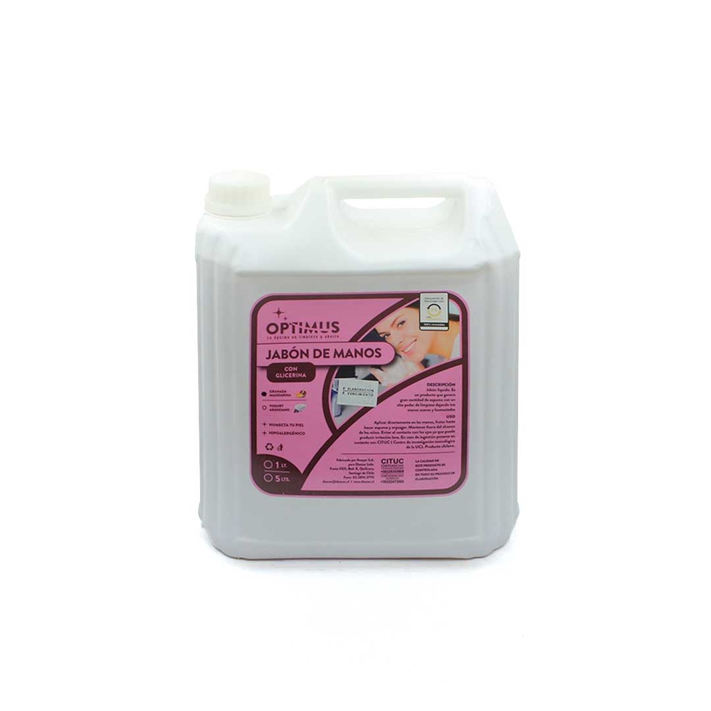 Jabón Glicerina Granada Mandarina 5lts