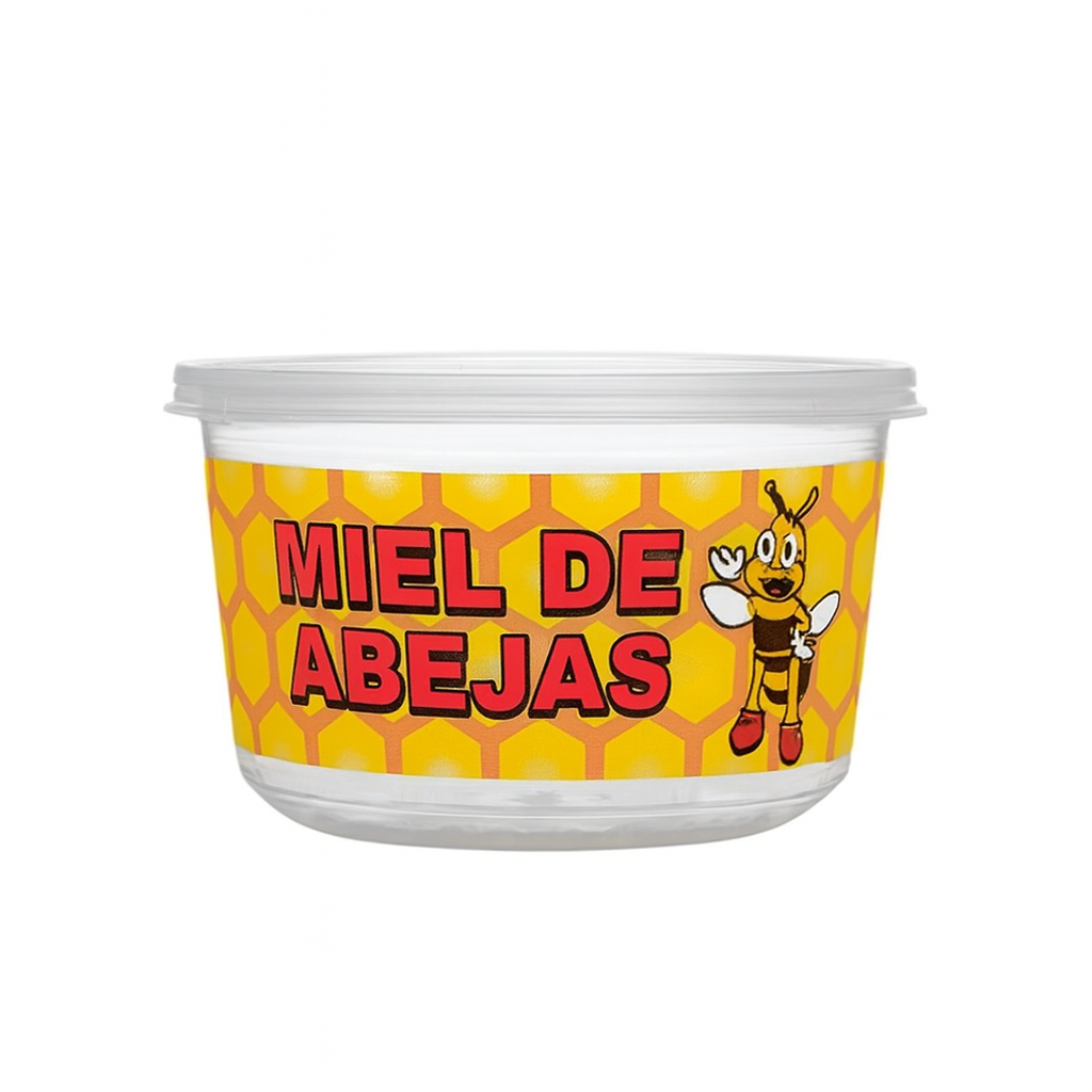 Pote 12oz PP Transp. Imp. Miel (20x25)