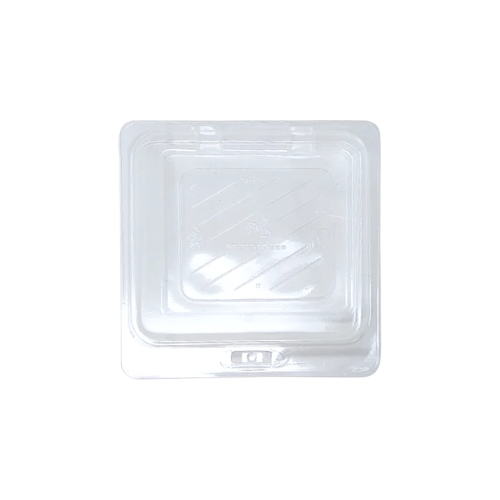 [FP-INX1414B] Clamshell PS Transp. Cuad. Tapa 1ROLL 14x14x3cm Inix (500u)