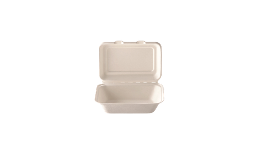 [FP-GTB034] Porta Comida Rect. 22,9x15,5x4,5cm Bagasse / Compostable (4x50u)