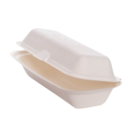 [FP-GTB001] Porta Hotdog Rect.19,1x13,6x4,4cm Bagasse / Compostable (10x50u)