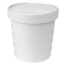 [FP-IYICC32W] Pote 32oz Blanco con tapa polipapel Tugou (10x25u)