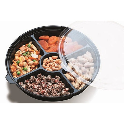 [DAR-D152505499] Contenedor 4 Divisiones Negro con Tapa Lisa (50u)