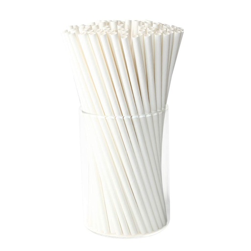 [FP-IYST6197W] Bombilla Papel Blanca 6mm 19,7cm (10x500u) Tugou