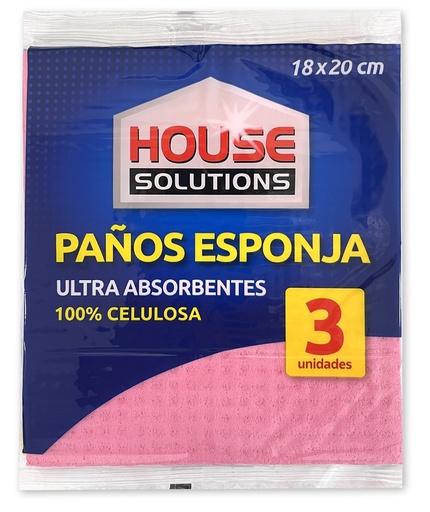 [BV-SPONCLVRG66] Paño Esponja Absorbente Colores (1x3und)